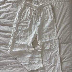 White Drawstring Pants
